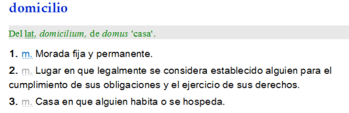 domicilio-DRAE